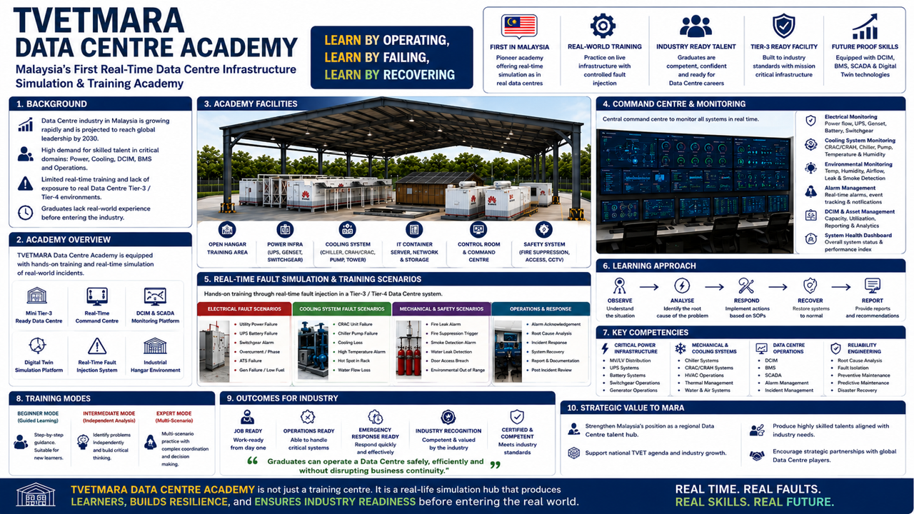 TVETMARA Data Centre Academy infrastructure, curriculum and training overview